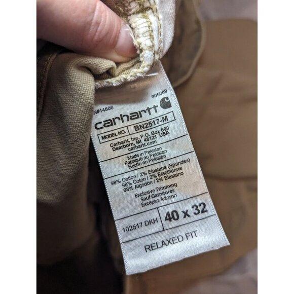 Carhartt Relaxed Fit Pants Men’s Sz 40x32 Tan Rugged Flex Cotton 5 Pocket (1242) - Picture 13 of 16